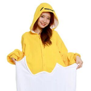 Gudetama Onesie Oversized Sanrio Kigurumi Fleece Halloween Anime Cosplay Pajamas